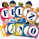 Faixa Feliz Aniversário - Animais