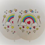 Balões Arco Íris e Fantasia - Látex 5 Unid. 30 cm